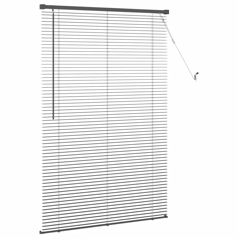 Venecijos žaliuzės Juodas 150 x 90 cm 25 mm PVC
