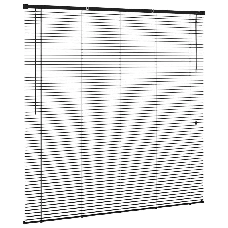 Venecijos žaliuzės Juodas 150 x 130 cm 25 mm PVC