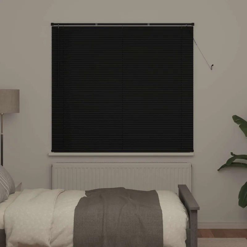 Venecijos žaliuzės Juodas 150 x 140 cm 25 mm PVC