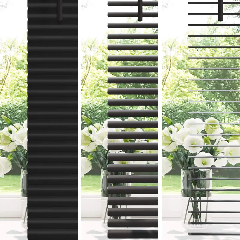 Venecijos žaliuzės Juodas 150 x 160 cm 25 mm PVC