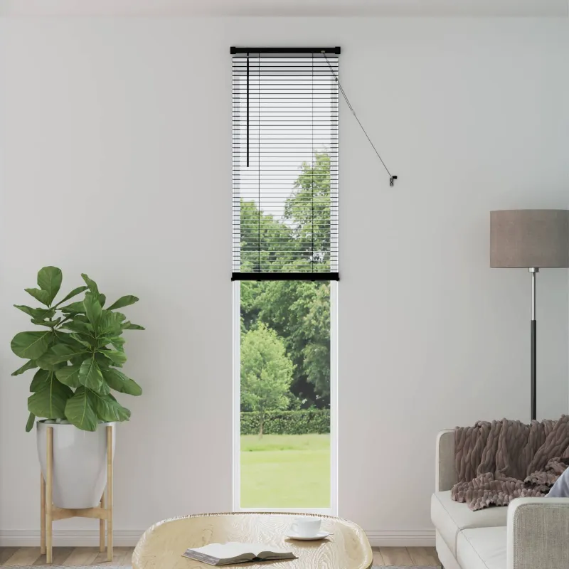 Venecijos žaliuzės Juodas 213 x 40 cm 25 mm PVC