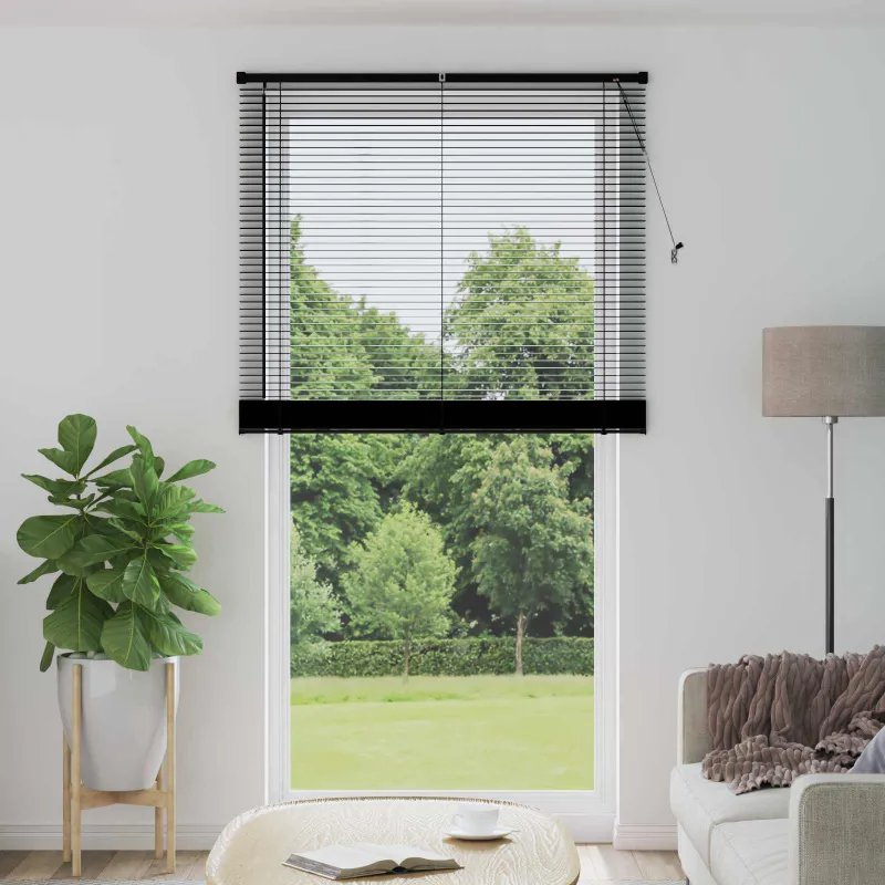 Venecijos žaliuzės Juodas 213 x 120 cm 25 mm PVC