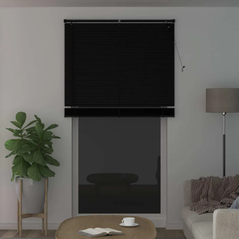 Venecijos žaliuzės Juodas 213 x 120 cm 25 mm PVC