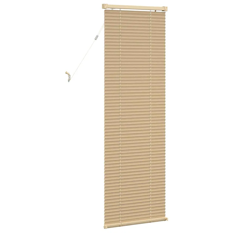 Venecijos žaliuzės Šviesiai ruda su raštu 150 x 40 cm 25 mm PVC