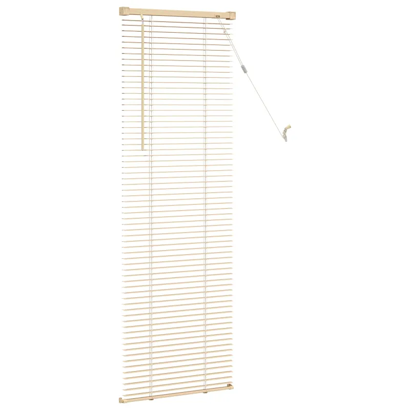 Venecijos žaliuzės Šviesiai ruda su raštu 150 x 50 cm 25 mm PVC