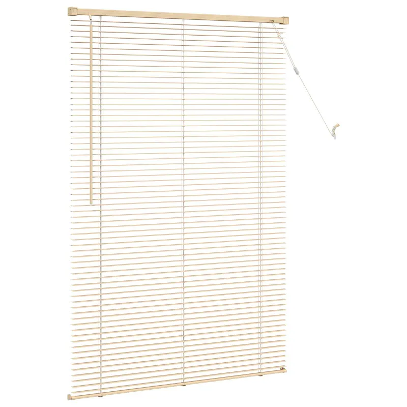 Venecijos žaliuzės Šviesiai ruda su raštu 150 x 70 cm 25 mm PVC