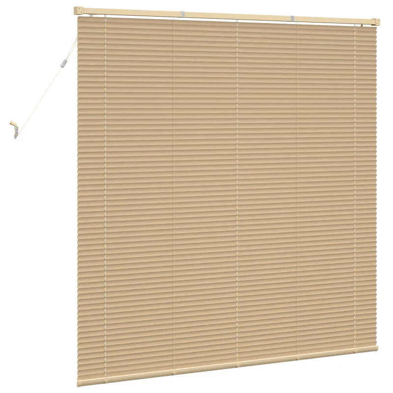 Venecijos žaliuzės Šviesiai ruda su raštu 150 x 130 cm 25 mm