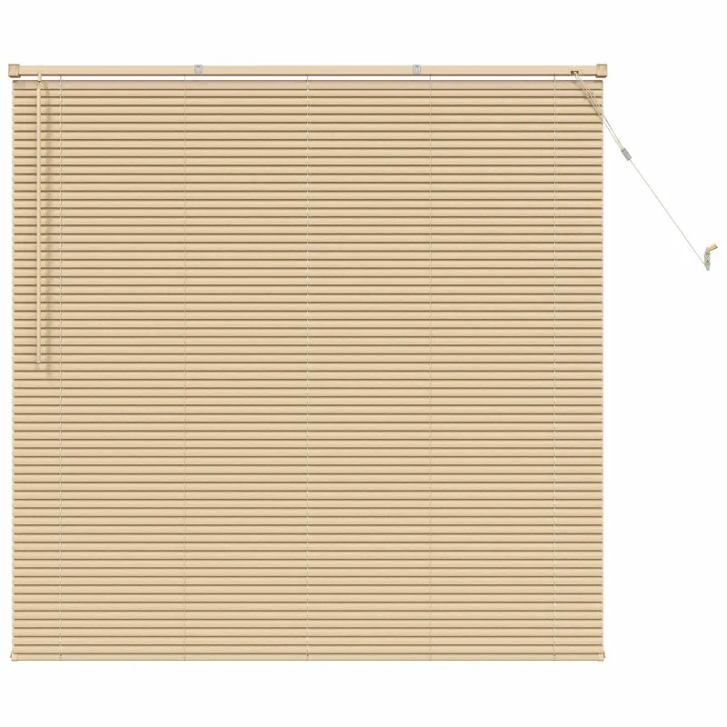 Venecijos žaliuzės Šviesiai ruda su raštu 150 x 140 cm 25 mm