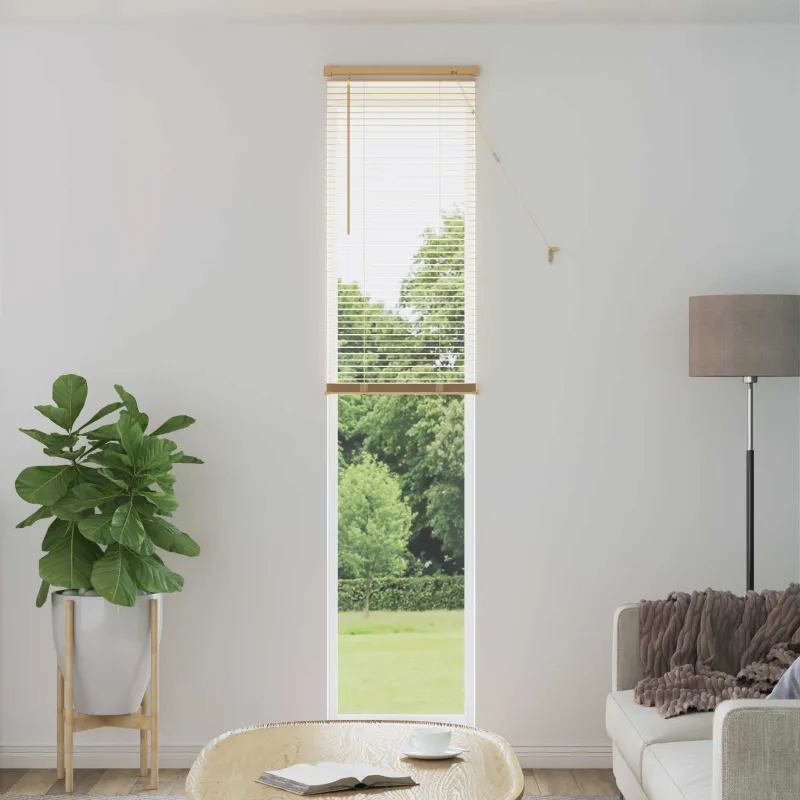 Venecijos žaliuzės Šviesiai ruda su raštu 213 x 60 cm 25 mm PVC