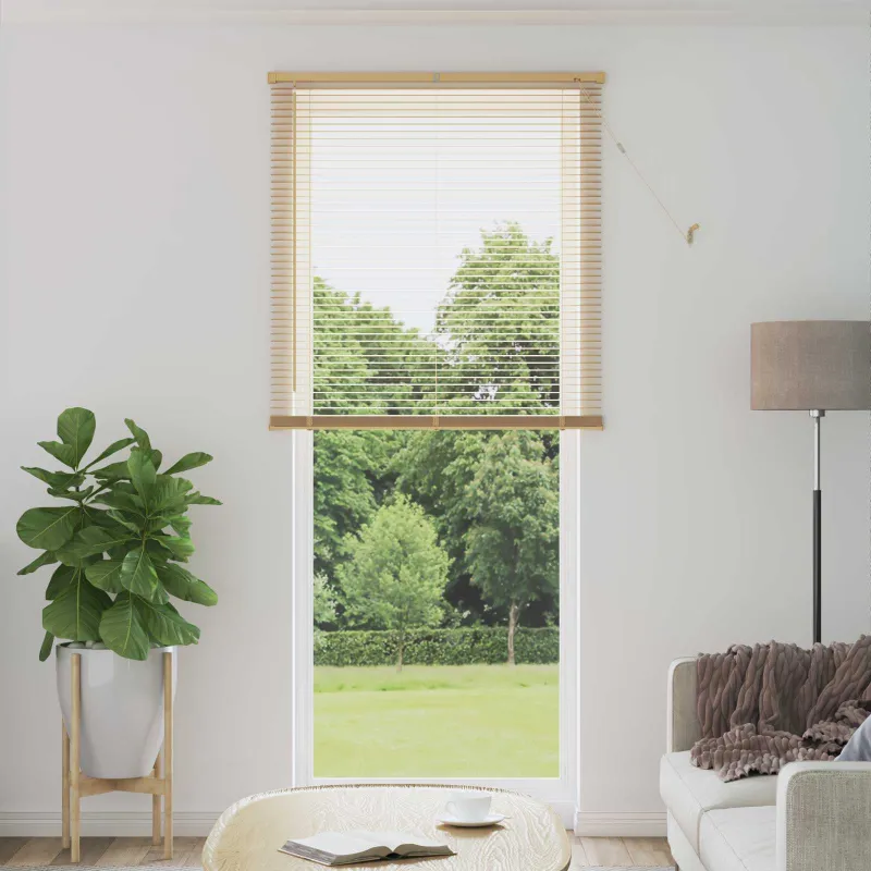 Venecijos žaliuzės Šviesiai ruda su raštu 213 x 90 cm 25 mm PVC