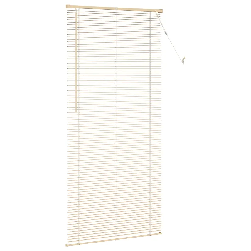 Venecijos žaliuzės Šviesiai ruda su raštu 213 x 90 cm 25 mm PVC