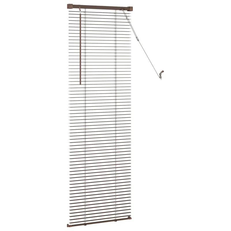 Venecijos žaliuzės Tamsiai ruda su raštu 150 x 40 cm 25 mm PVC