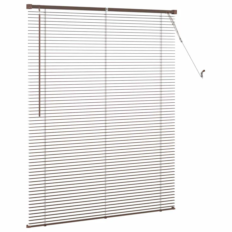 Venecijos žaliuzės Tamsiai ruda su raštu 150 x 110 cm 25 mm PVC
