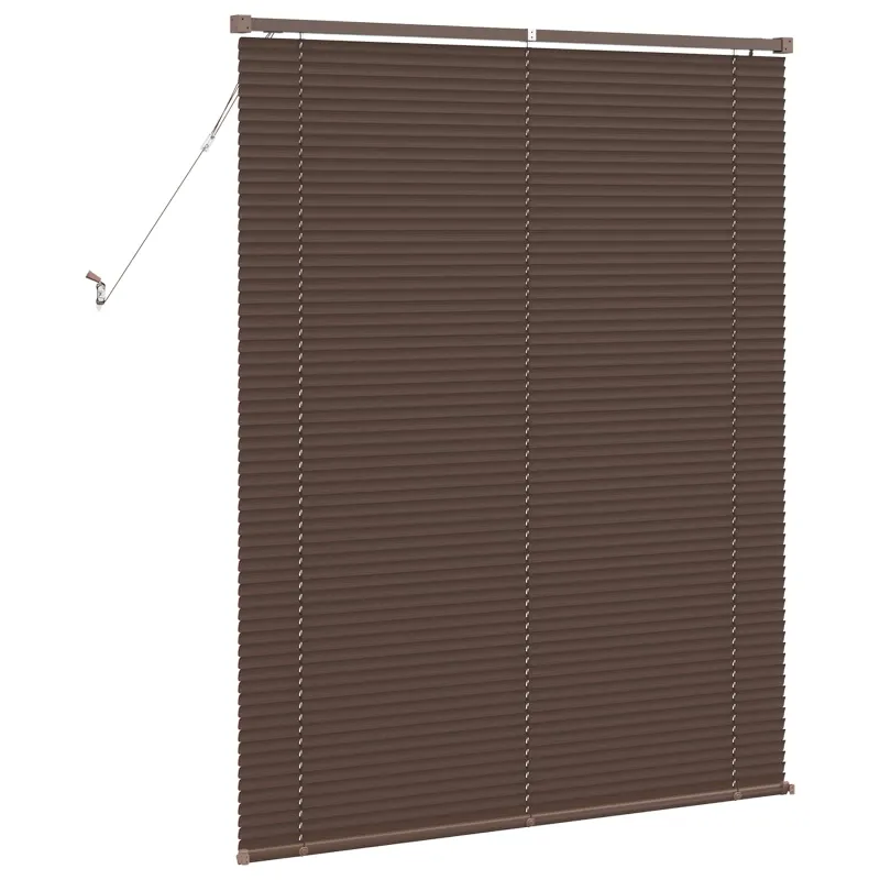 Venecijos žaliuzės Tamsiai ruda su raštu 150 x 110 cm 25 mm PVC