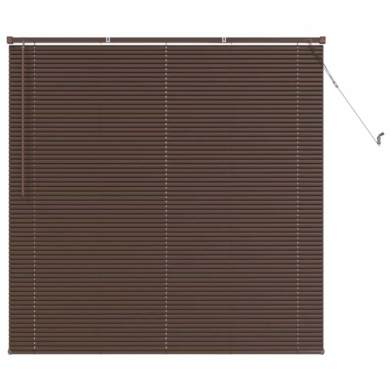 Venecijos žaliuzės Tamsiai ruda su raštu 150 x 130 cm 25 mm PVC