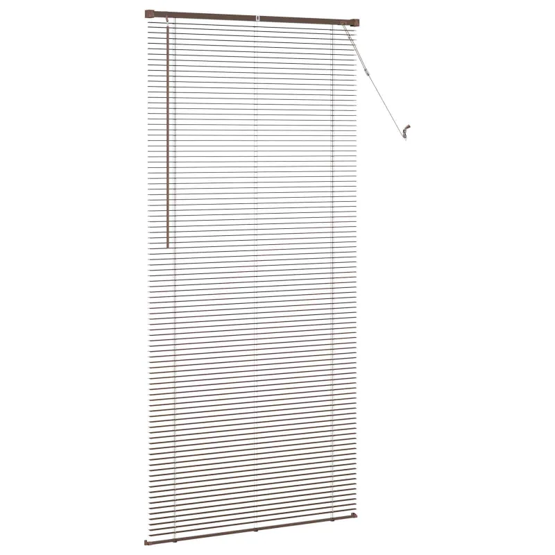 Venecijos žaliuzės Tamsiai ruda su raštu 213 x 100 cm 25 mm PVC