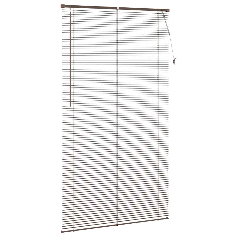 Venecijos žaliuzės Tamsiai ruda su raštu 213 x 110 cm 25 mm PVC