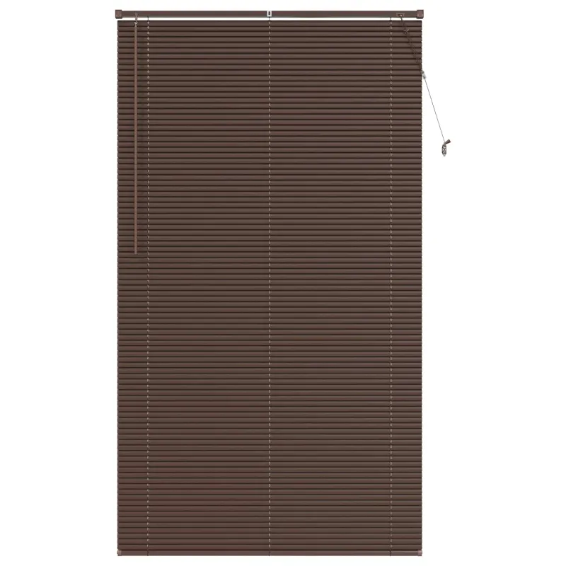 Venecijos žaliuzės Tamsiai ruda su raštu 213 x 120 cm 25 mm PVC