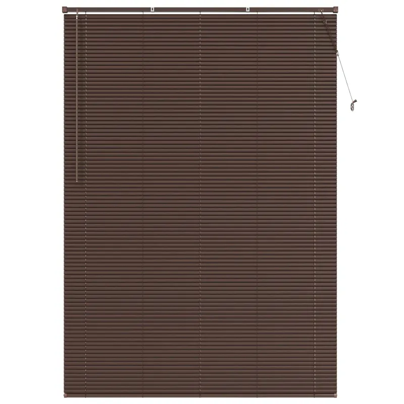 Venecijos žaliuzės Tamsiai ruda su raštu 213 x 130 cm 25 mm PVC