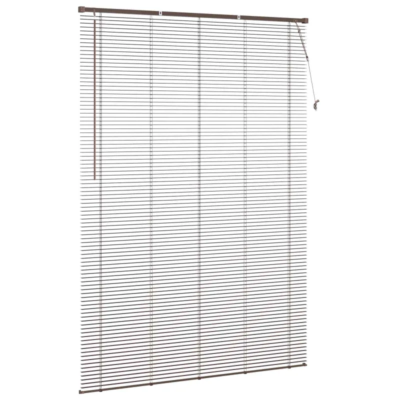 Venecijos žaliuzės Tamsiai ruda su raštu 213 x 130 cm 25 mm PVC