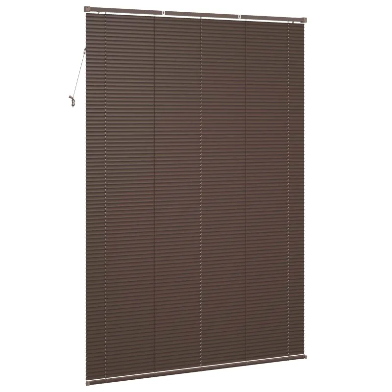 Venecijos žaliuzės Tamsiai ruda su raštu 213 x 150 cm 25 mm PVC