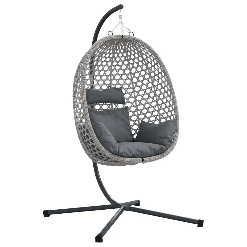 Kabantis kiaušinis anthracite and grey 104 x 100 x 191 cm
