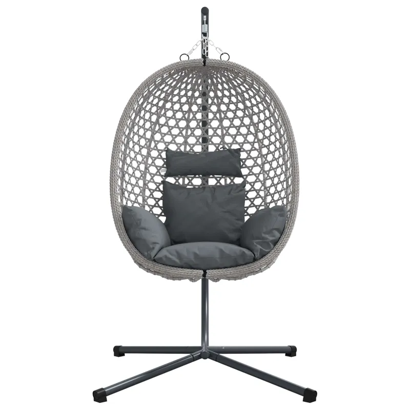 Kabantis kiaušinis anthracite and grey 104 x 100 x 191 cm