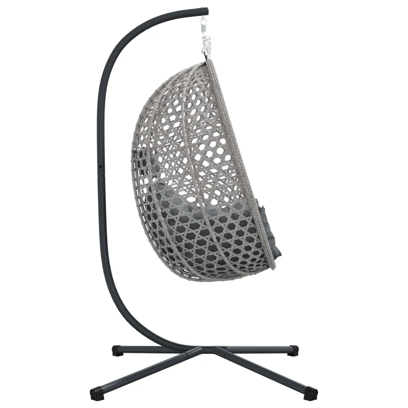 Kabantis kiaušinis anthracite and grey 104 x 100 x 191 cm