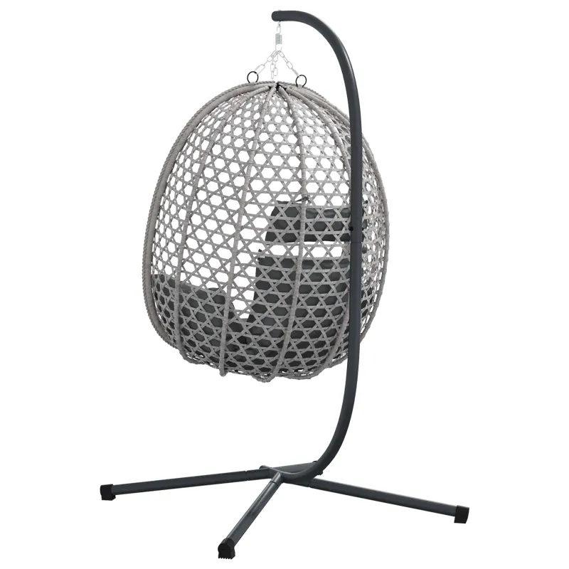 Kabantis kiaušinis anthracite and grey 104 x 100 x 191 cm