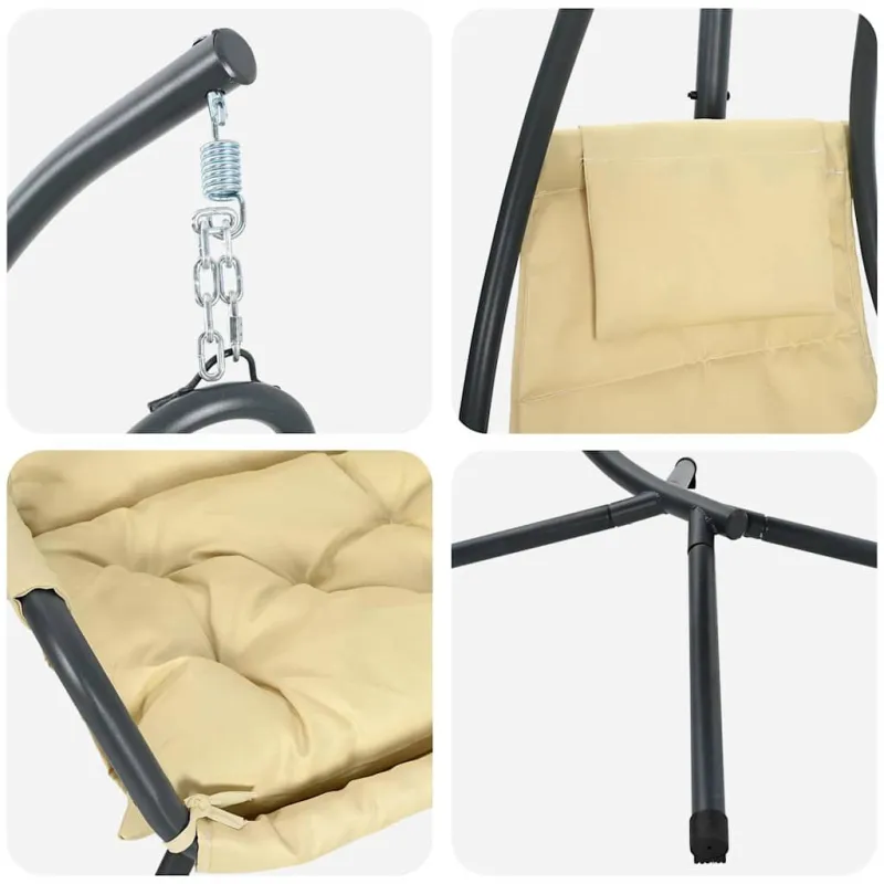 Kabantis kiaušinis Smėlio 94 x 107 x 196,5 cm Plienas