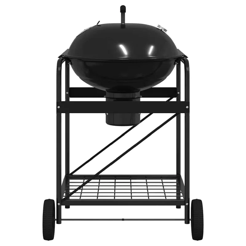 Lauko grilis su ratu Juoda 91 x 71 x 107 cm metalas