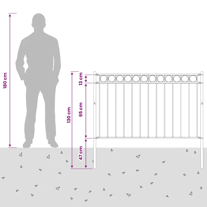 Tvorelių elementas ASSEN Pilka 170 x 130 cm Plienas