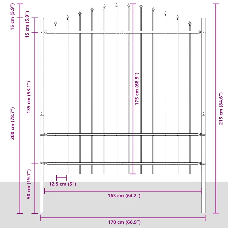 Sodo tvora Woerden Balta 170 x 215 cm