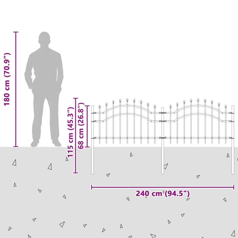 Sodo tvora Woerden Pilka 240 x 115 cm