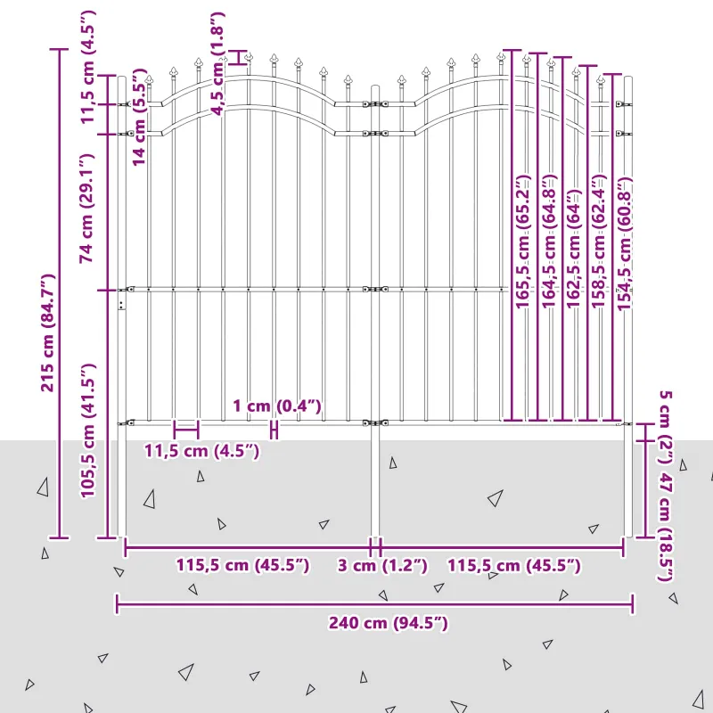 Sodo tvora Woerden Pilka 240 x 215 cm
