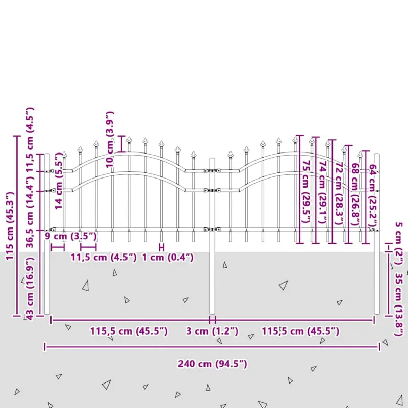 Sodo tvora Woerden Balta 240 x 115 cm
