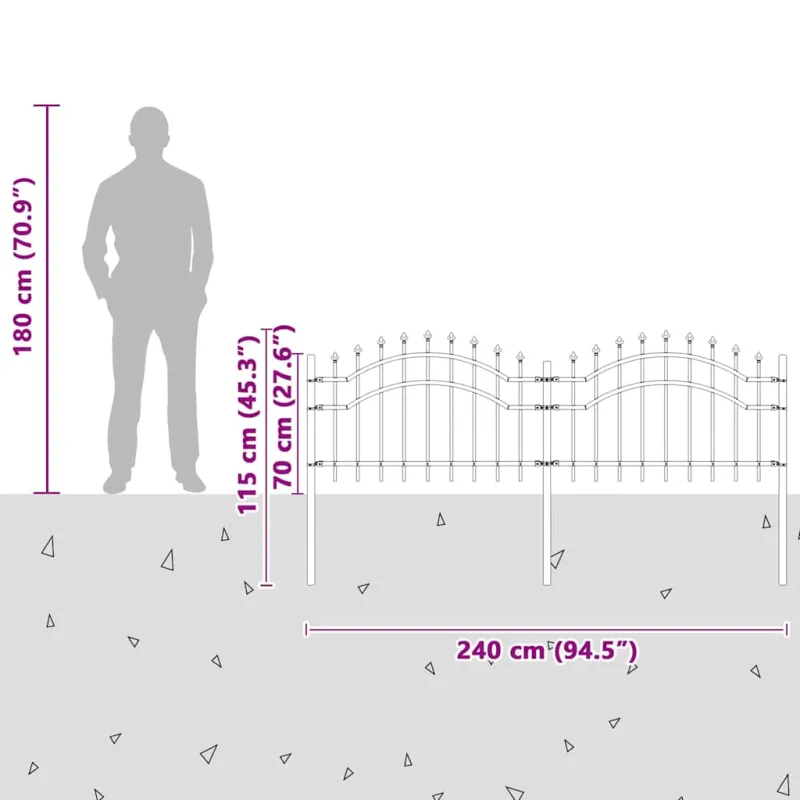 Sodo tvora Woerden Balta 240 x 115 cm