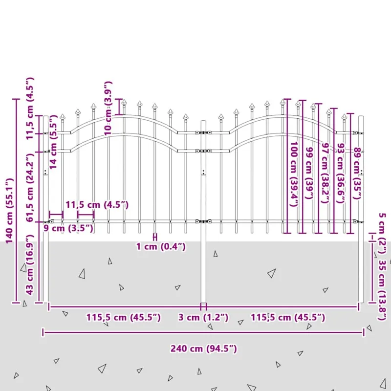 Sodo tvora Woerden Balta 240 x 140 cm