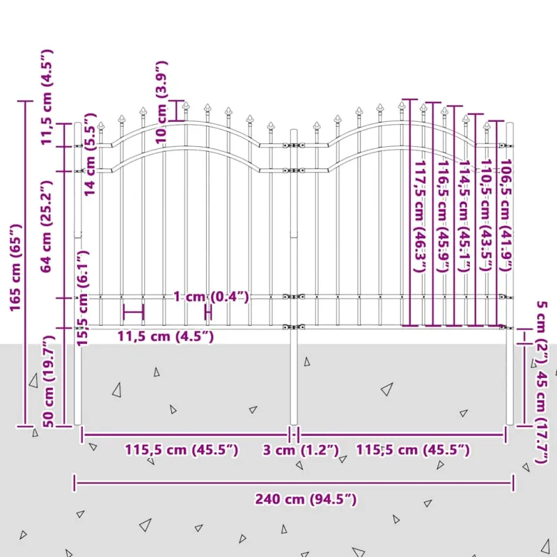 Sodo tvora Woerden Balta 240 x 165 cm