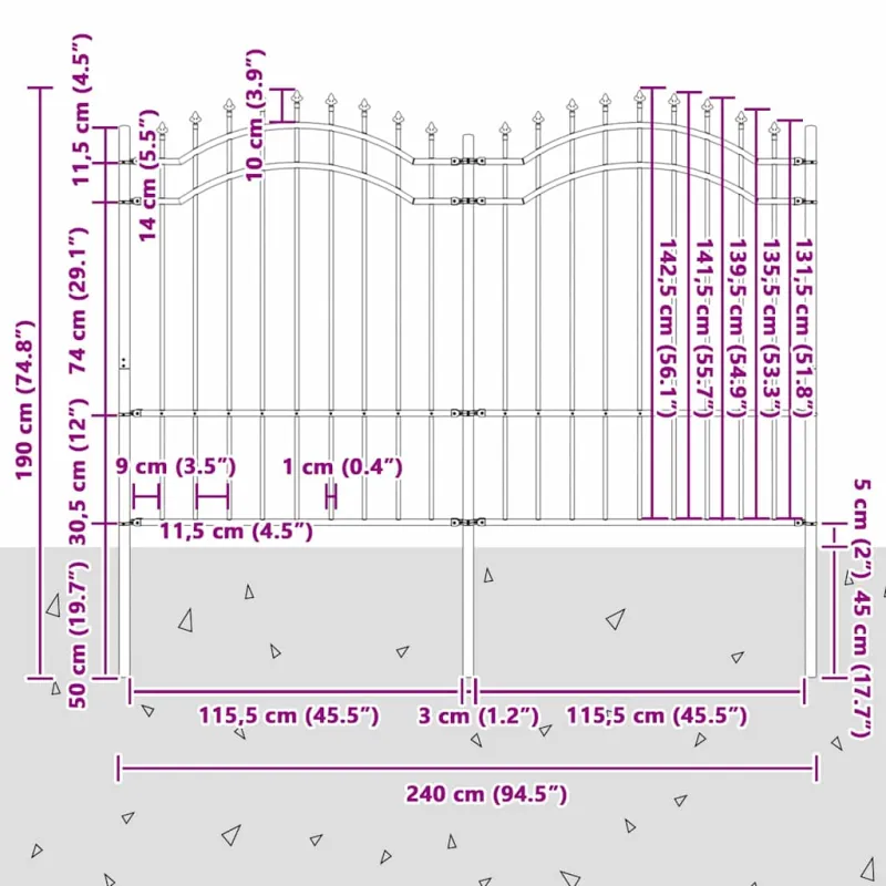 Sodo tvora Woerden Balta 240 x 190 cm