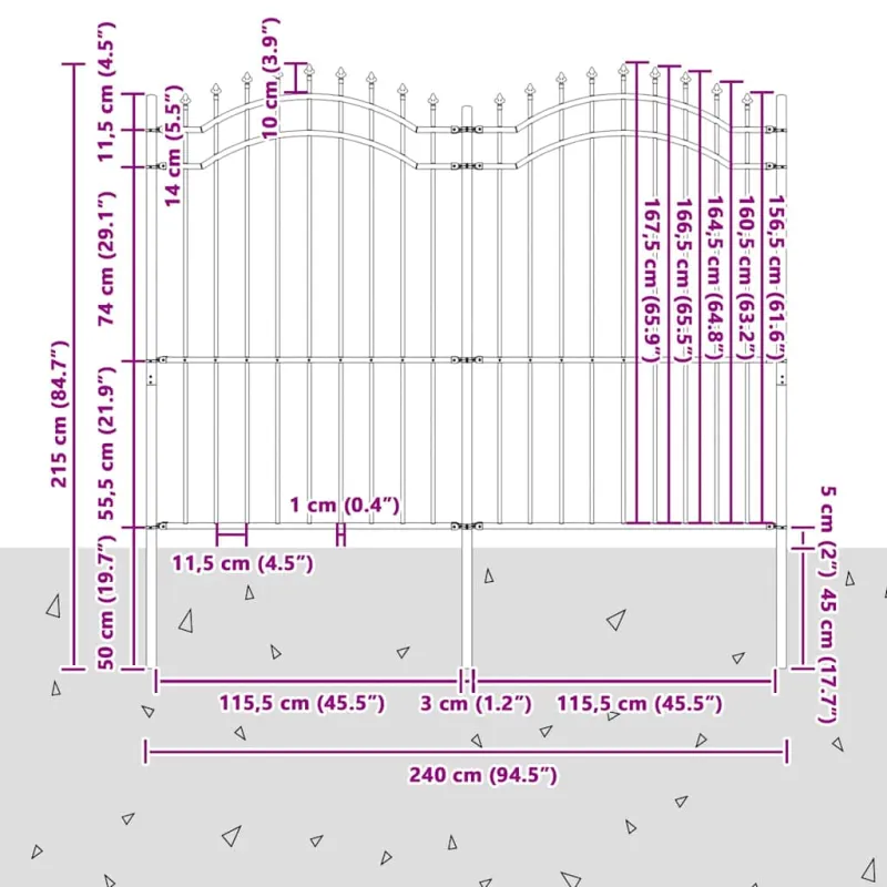 Sodo tvora Woerden Balta 240 x 215 cm