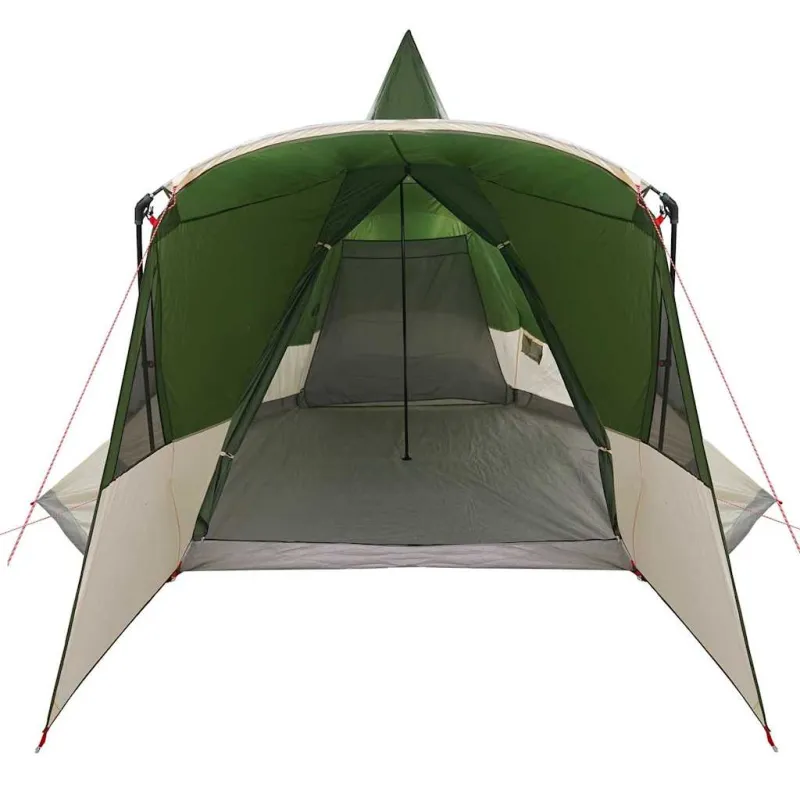 Teepee Palapinė 8 Asmenims su stogu Žalia 720 x 465 x 295 cm