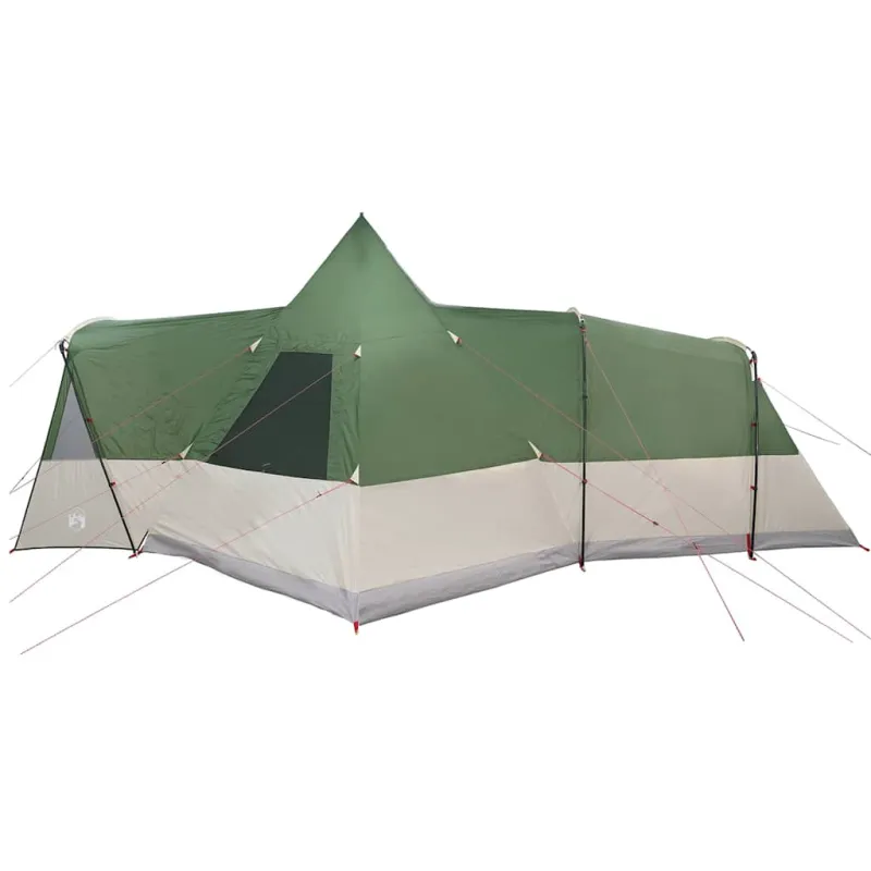 Teepee Palapinė 8 Asmenims su stogu Žalia 720 x 465 x 295 cm