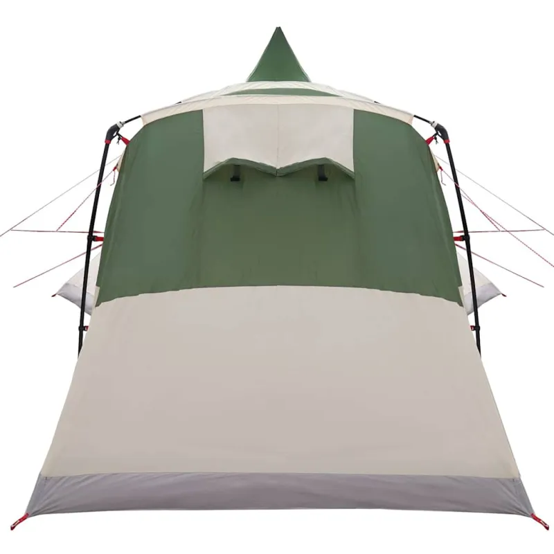 Teepee Palapinė 8 Asmenims su stogu Žalia 720 x 465 x 295 cm