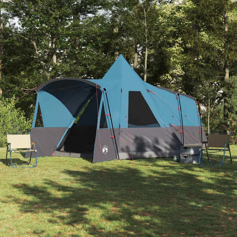 Teepee palapinė 8 asmenims su stogu Mėlyna 720 x 465 x 295 cm