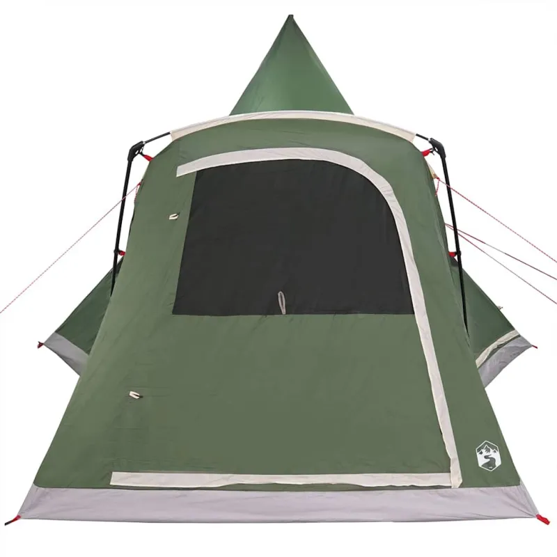 Teepee palapinė 5 žmonėms su stogu Žalia 545 x 450 x 295 cm