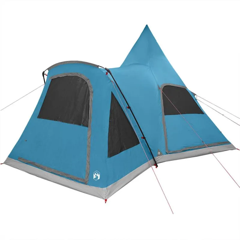 Teepee palapinė 5 žmonėms su stogu Mėlyna 545 x 450 x 295 cm
