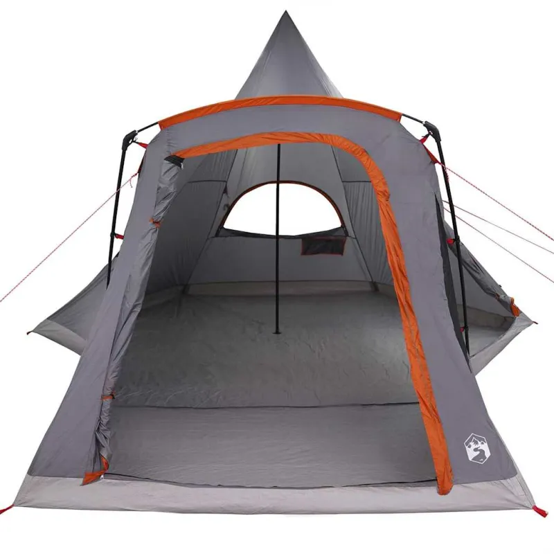 Teepee palapinė 5 žmonėms Pilka ir oranžinė 545 x 450 x 295 cm