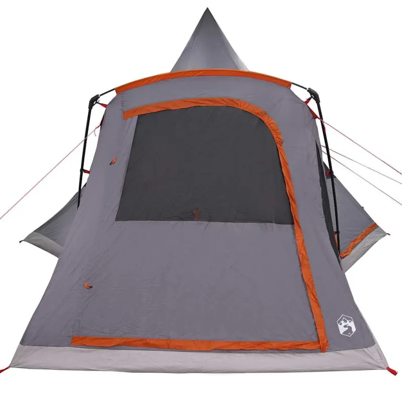 Teepee palapinė 5 žmonėms Pilka ir oranžinė 545 x 450 x 295 cm