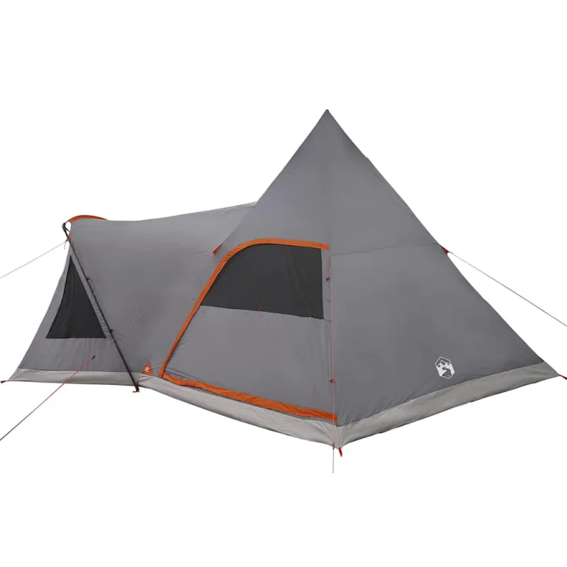 Teepee palapinė 5 žmonėms Pilka ir oranžinė 545 x 450 x 295 cm